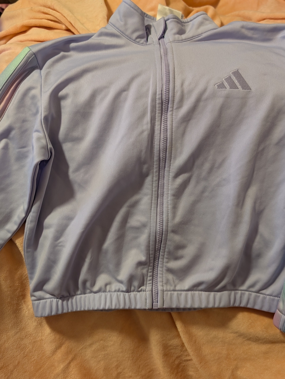 adidas Lavender Kids Zip-Up Track Jacket